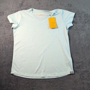 Ariat Rebar Tech Tee Womens V Neck UPF Workwear Shirt NWT Large Blue